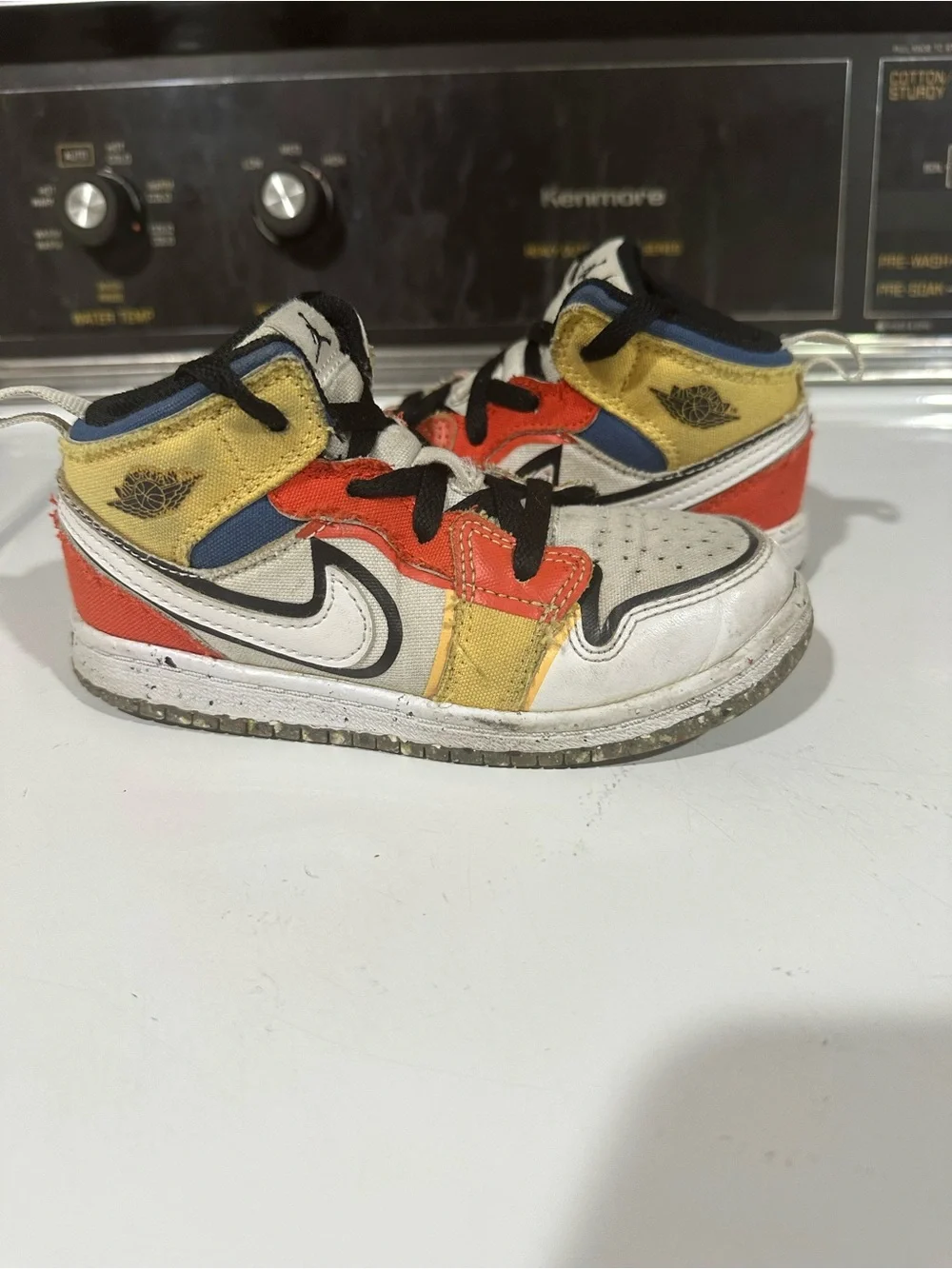 Air Jordan retro 1 mid se multi color canvas size 10c toddler boys unisex